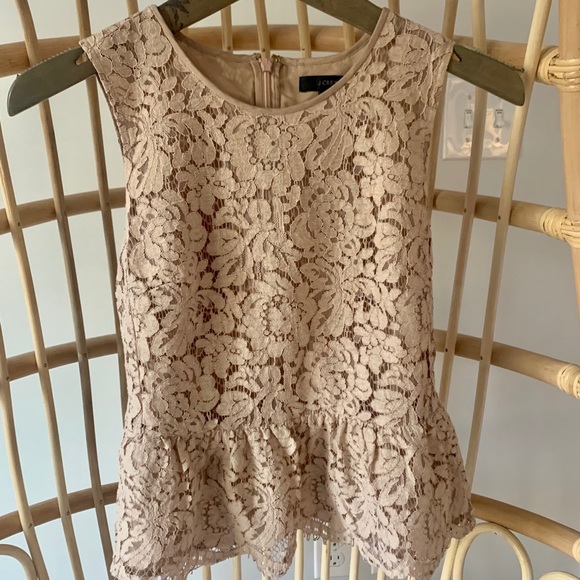 J. Crew Tops - J. Crew Womens Nude Blouse. Size 00. Short Sleeve.